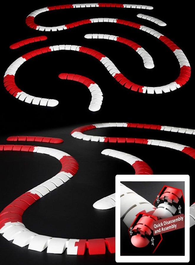 Abendor New 120 Pcs Drift Field Fence Drift Track for 1/28 Wltoys K979 K999 Mini-Z Mini-D Rc Car,Soft Silicone Durable Anti-Scratch Drift Runway Race Car Track Decorative Accessories - Image 4